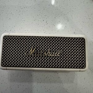 Marshall Speaker with Cream and Gold Accents